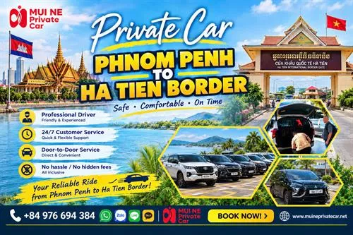 Phnom Penh to Ha Tien Border Private Car Transfer